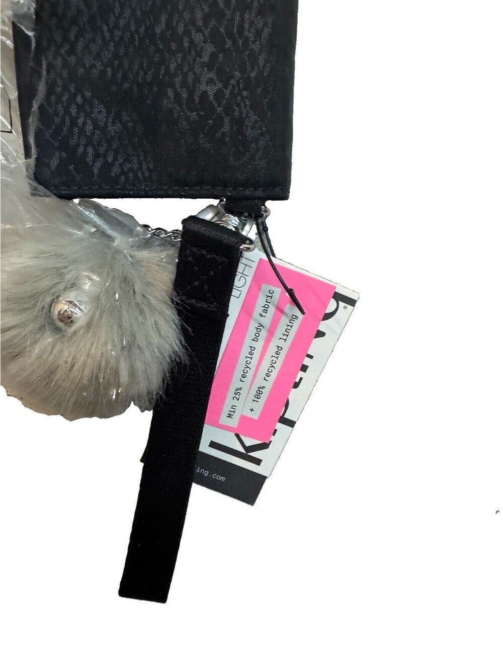 (A3) Kipling New Money Wallet Black Bifold ID Card Holder Monkey Charm NWT $44 - Picture 5 of 6